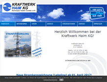 Tablet Screenshot of kraftwerkhaim.at